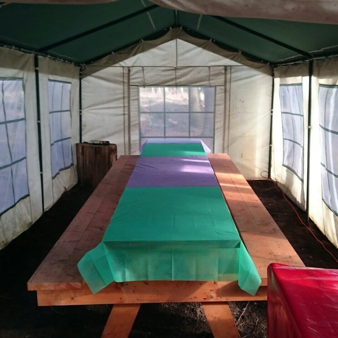 Шатер с мангалом