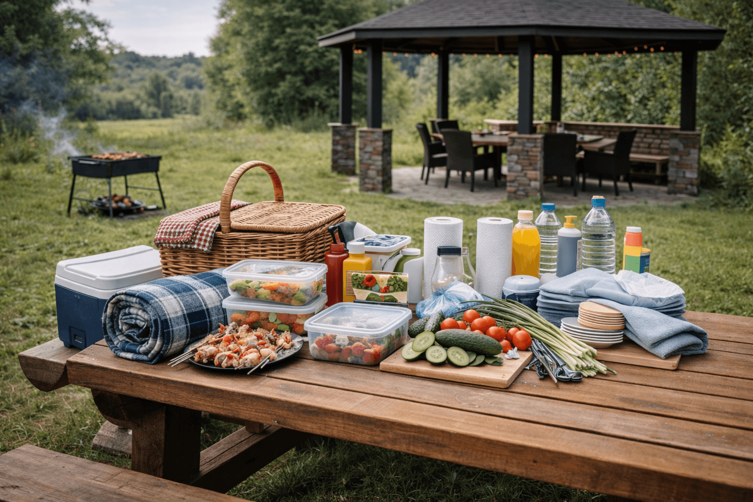 Что взять с собой в беседку на шашлыки в СПб полный чек-лист
