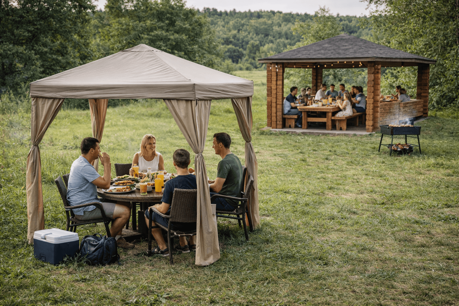 Как не ошибиться с размером беседки для компании в Петербурге