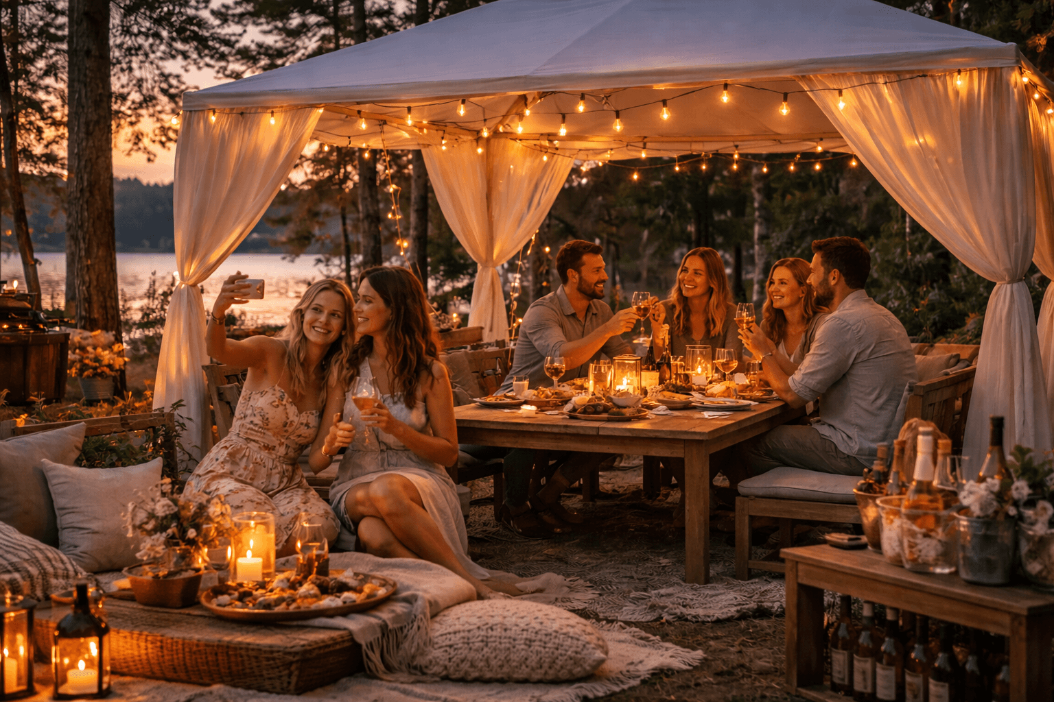 Как выбрать шатер в СПб для дня рождения, девичника или семейного ужина